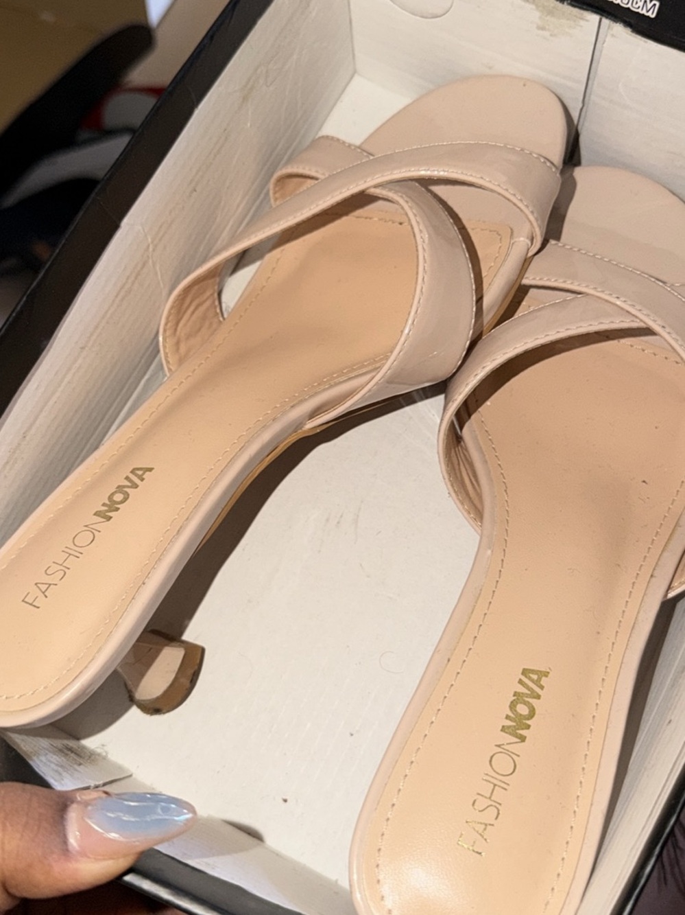 Fashion Nova Nude Strappy kitten Heel Sandals - Women